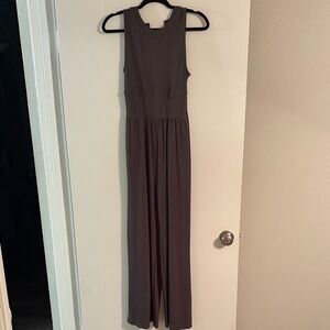 Sleeveless Brown Jumpsuit